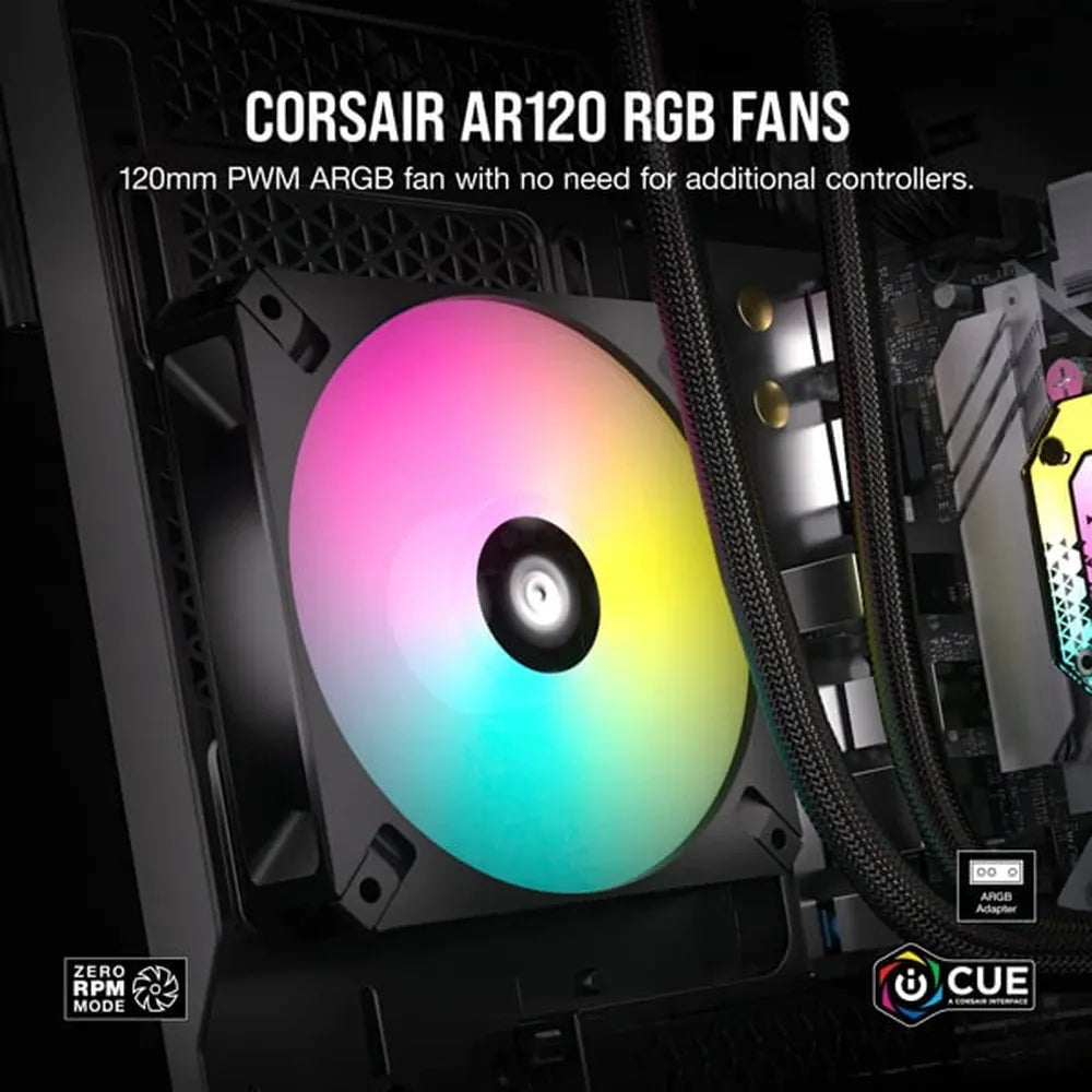 CORSAIR AR120 Digital RGB 120mm Cabinet Fan (Black) ( Triple Pack)