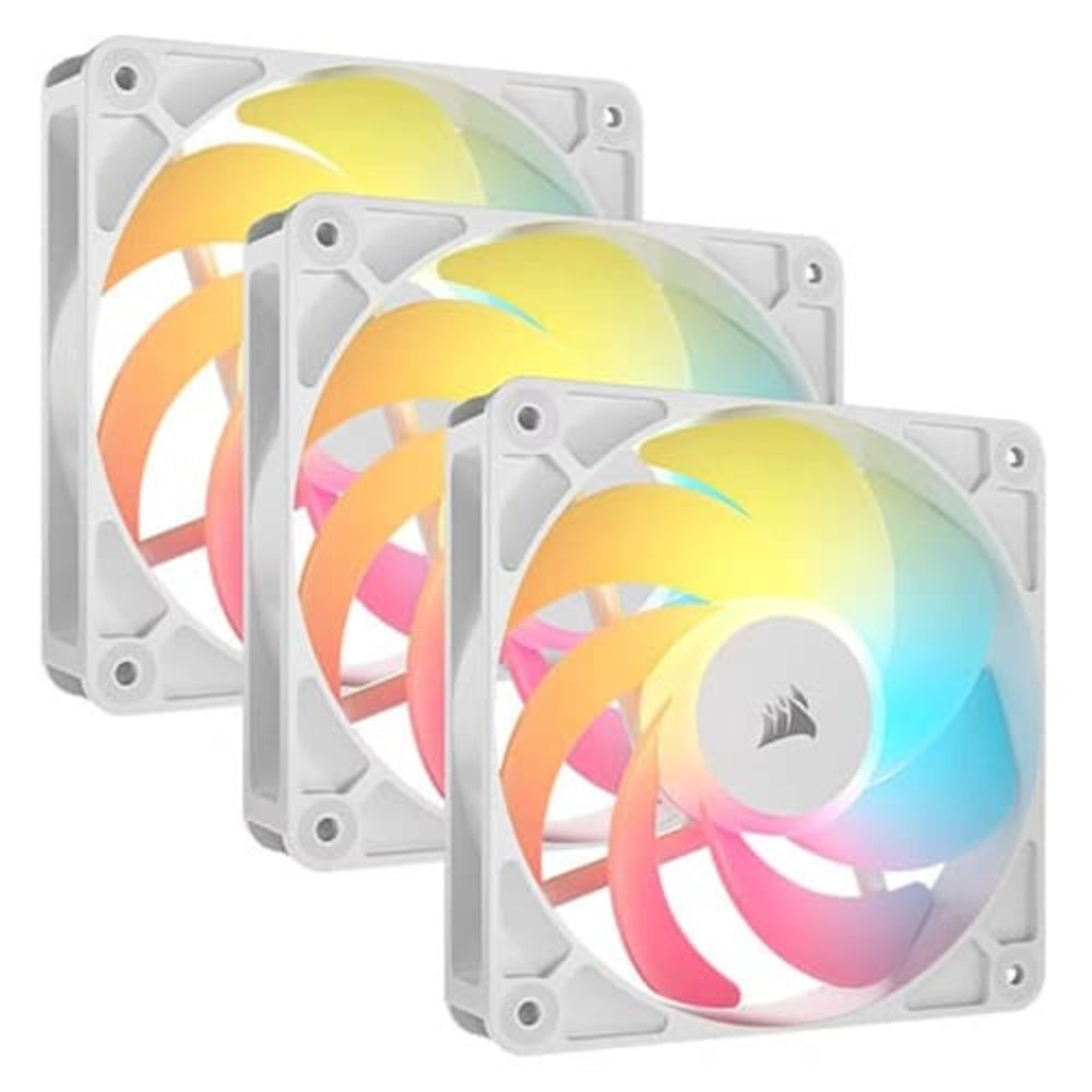 CORSAIR RS120-R 120mm ARGB PWM Reverse Cabinet Fan ( White ) ( Triple Pack )