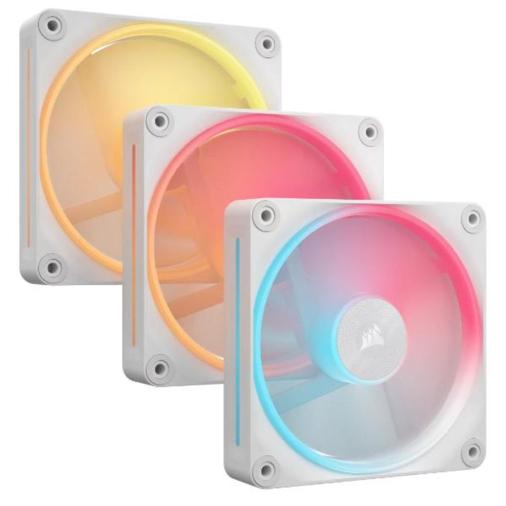 CORSAIR ICUE Link LX120-R 120mm RGB Reverse Cabinet Fans ( White ) ( Triple Pack )