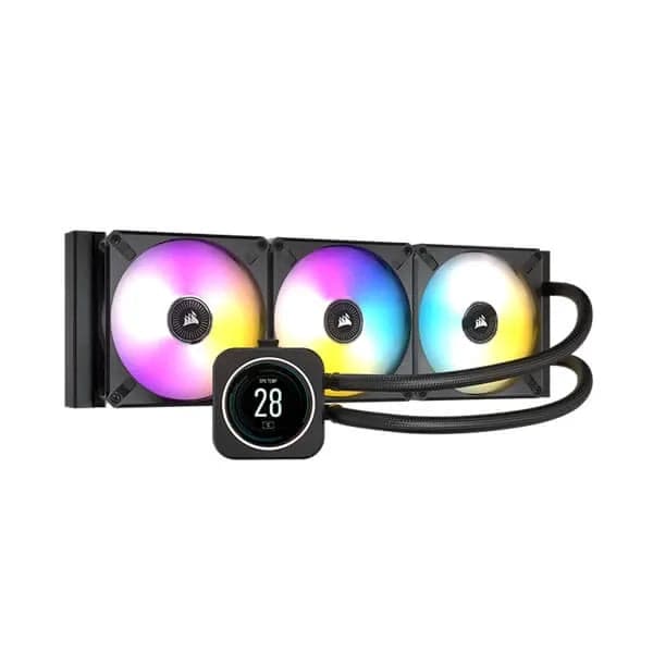 CORSAIR iCUE H150i Elite LCD Display 360mm CPU Liquid Cooler (Black)