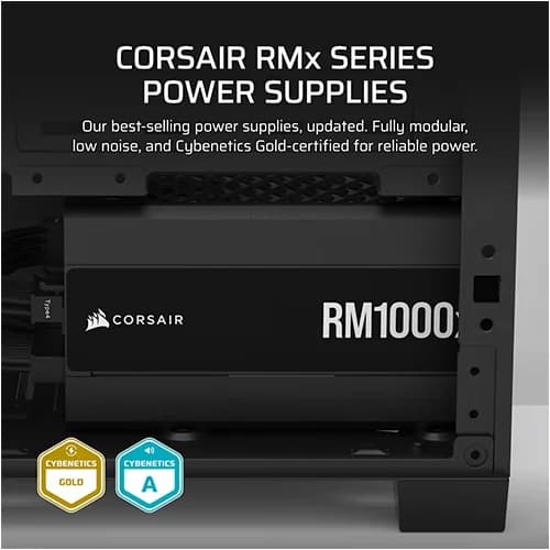 CORSAIR RM1000x 1000W 80+ Gold ATX 3.1 Fully Modular Power Supply