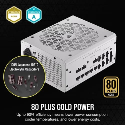 CORSAIR RM1200x Shift 1200W 80+ Gold ATX 3.1 Fully Modular Power Supply ( White )