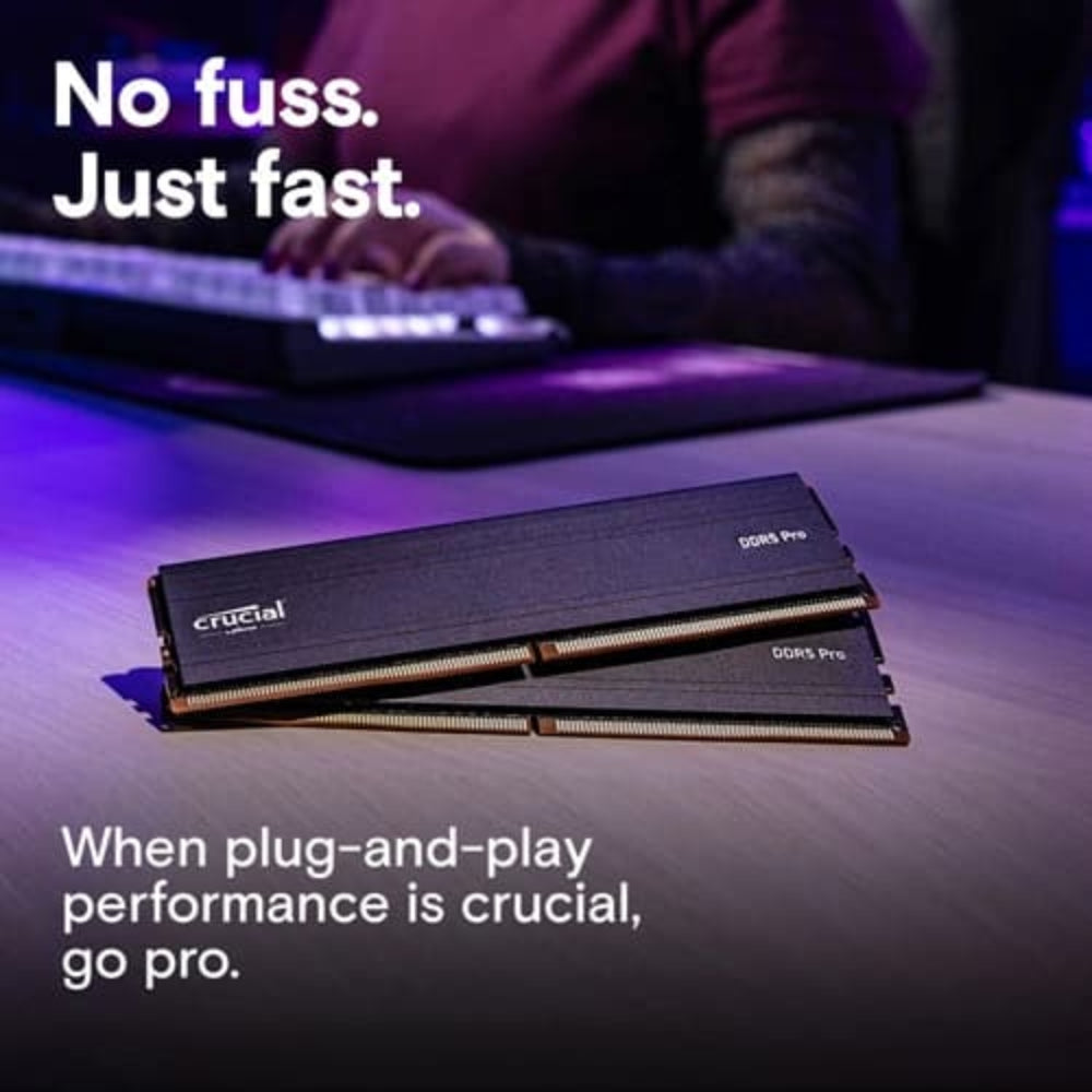 CRUCIAL Pro 16GB ( 16GBx1 ) DDR5 6000MHz RAM ( CL48 )