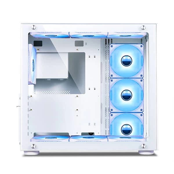 ANT ESPORTS Crystal ARGB EATX Mid Tower Cabinet (White)