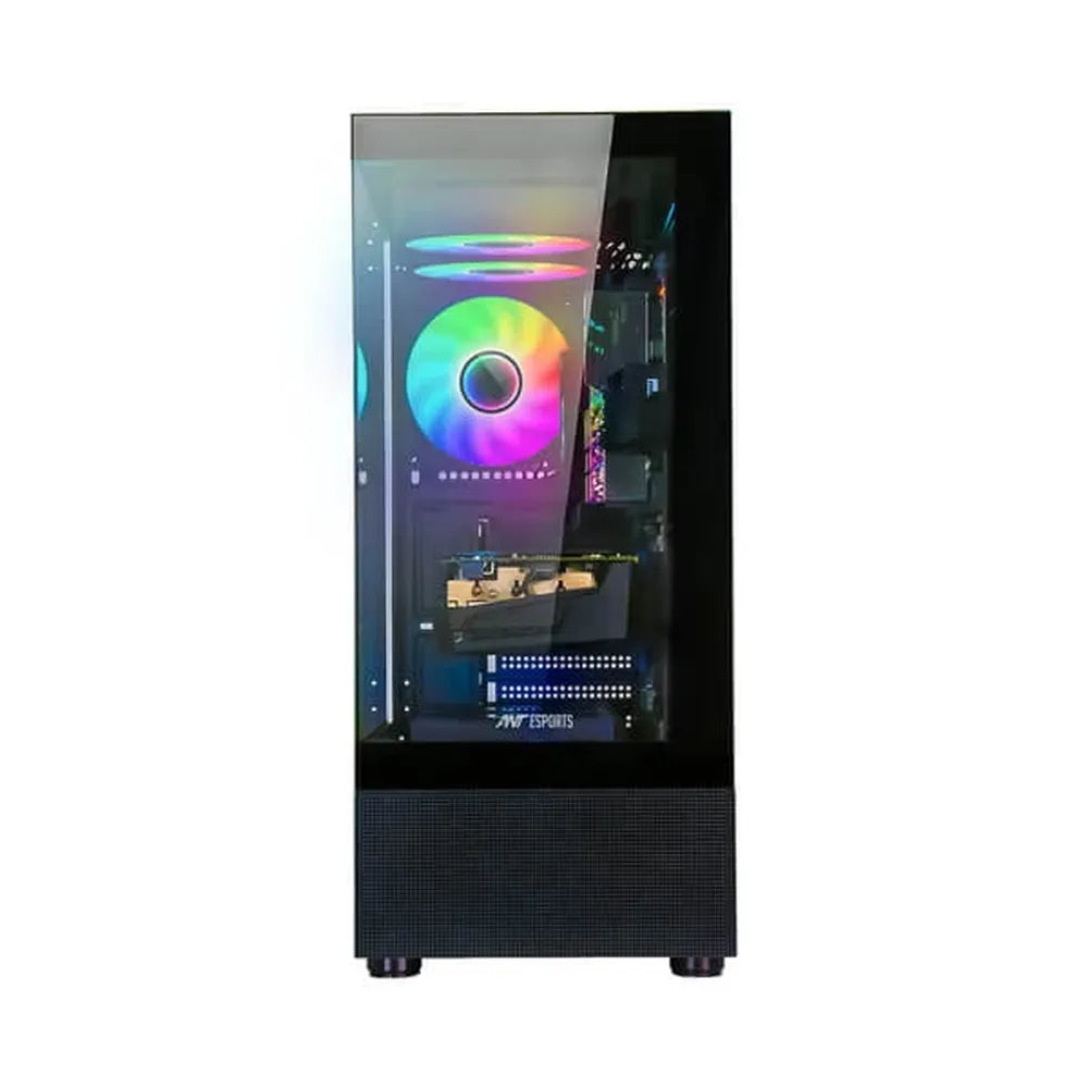 ANT ESPORTS Crystal X2 ARGB ATX Mid Tower Cabinet (Black)