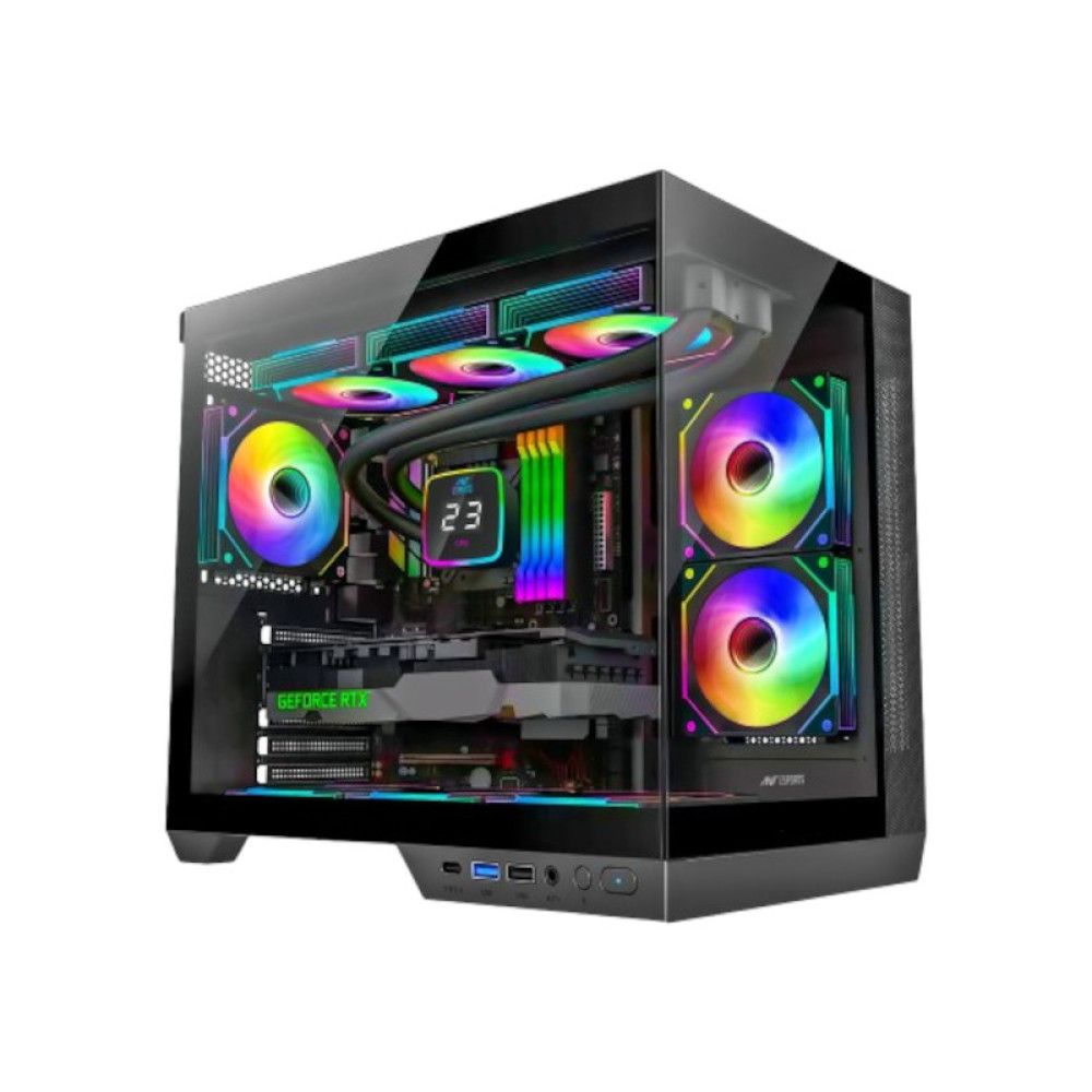 ANT ESPORTS Crystal X4 ARGB ATX Mini Tower Cabinet (Grey)