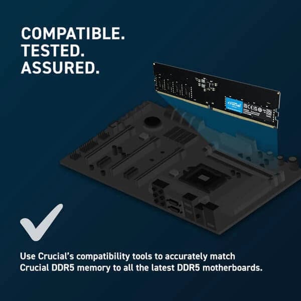 CRUCIAL 16GB ( 16GBx1 ) 5200MHz DDR5 RAM ( CL42 )