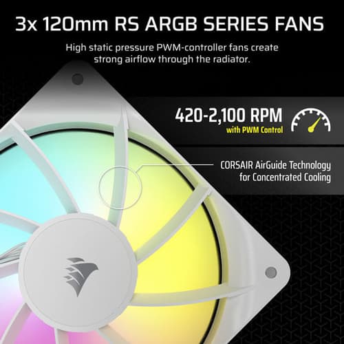 CORSAIR Nautilus RS ARGB 360mm CPU Liquid Cooler (White)