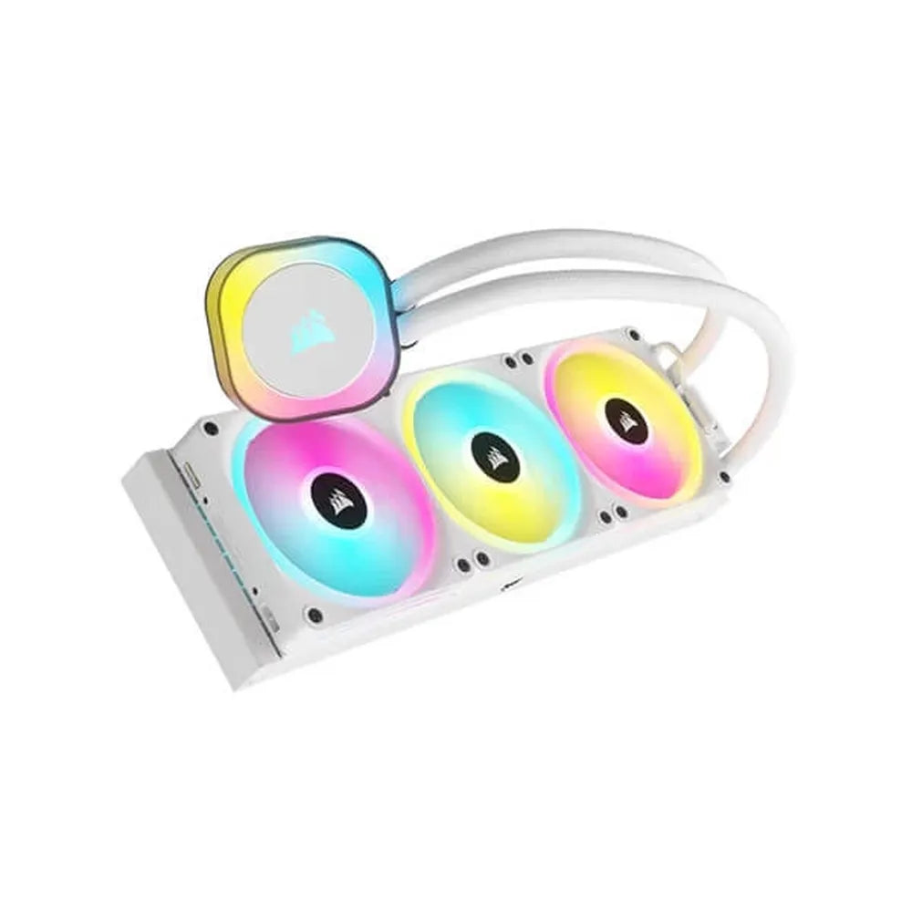 CORSAIR ICUE Link H150i 360mm RGB CPU Liquid Cooler (White)