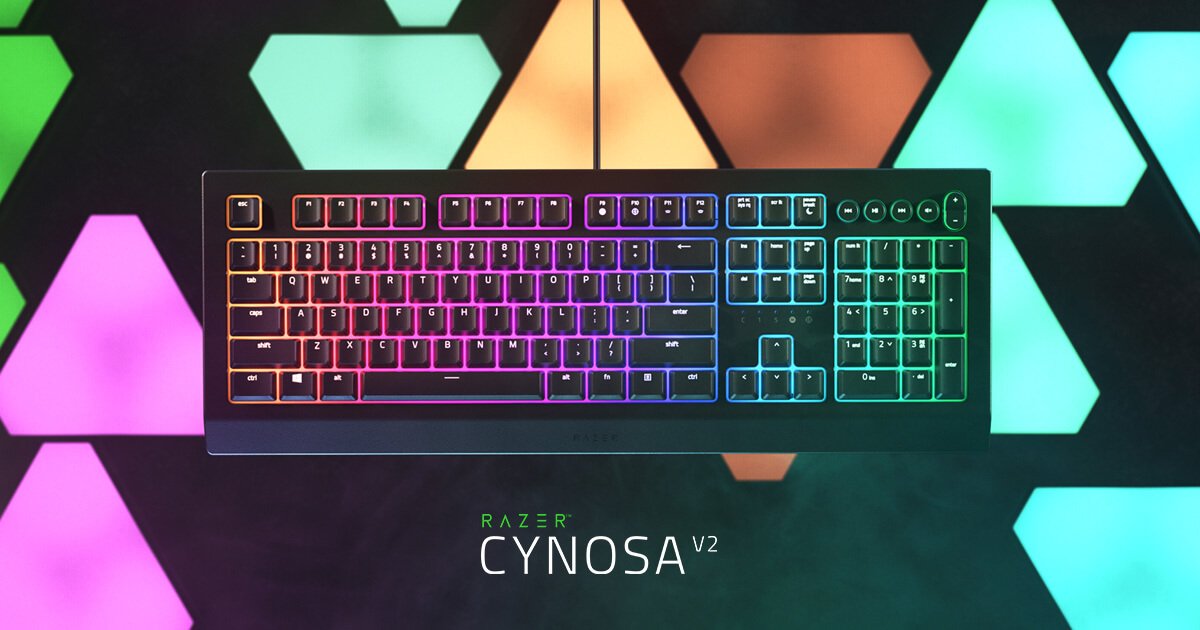 RAZER Cynosa V2 Chroma RGB Full Size Semi Mechanical Wired Gaming keyboard