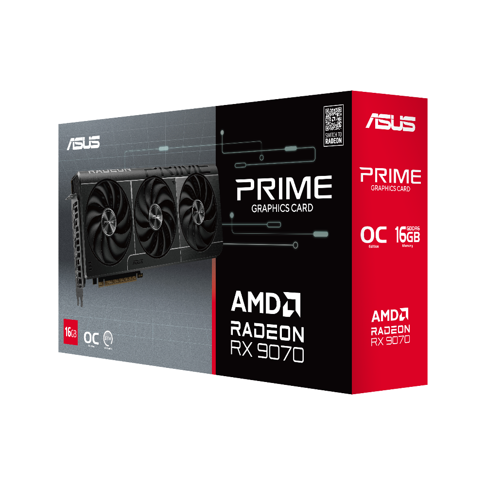 ASUS PRIME Radeon RX 9070 OC Edition 16GB AMD Graphic Card