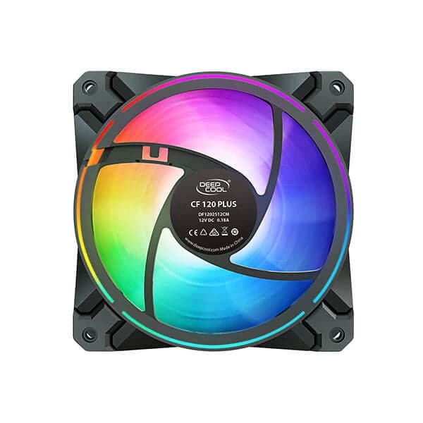 DEEPCOOL CF120 Plus 120mm ARGB Cabinet Fan (Black) ( Triple Pack )