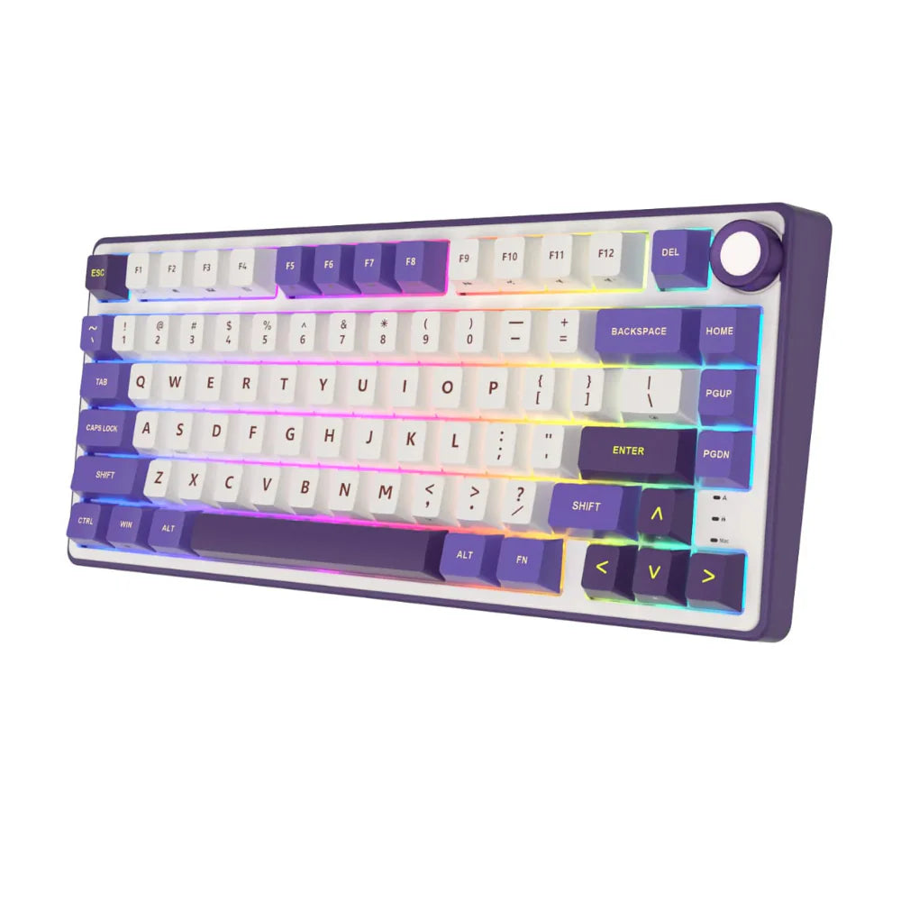 ROYAL KLUDGE RK R75 75% RGB Mechanical Wired Gaming Keyboard ( Blackberry Mousse ) ( Silver Switch )