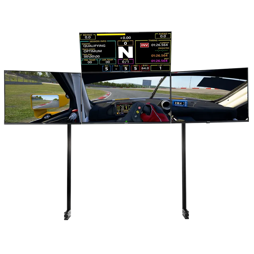 NEXT LEVEL RACING Elite Quad Monitor Stand Black Edition NLR-E037