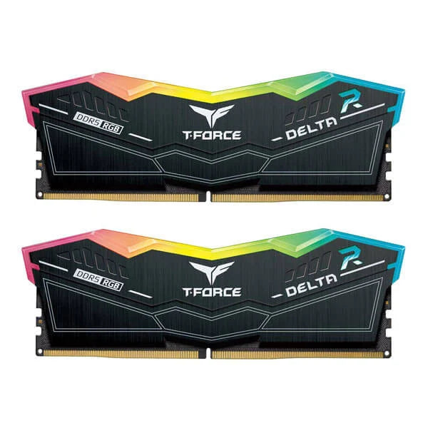 TEAMGROUP T-Force Delta RGB 32GB ( 16GBx2 ) 6000MHz DDR5 RAM (Black) ( CL38 )