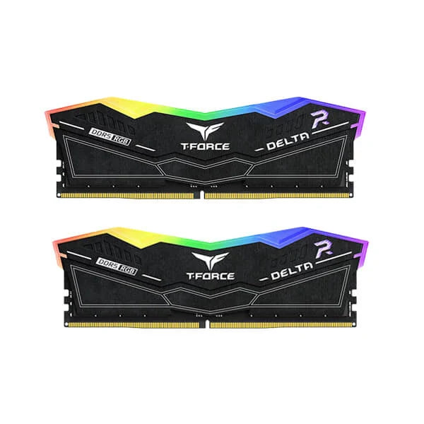 TEAMGROUP T-Force Delta RGB 64GB ( 32GBx2 ) 6000MHz DDR5 RAM ( Black ) ( CL38 )