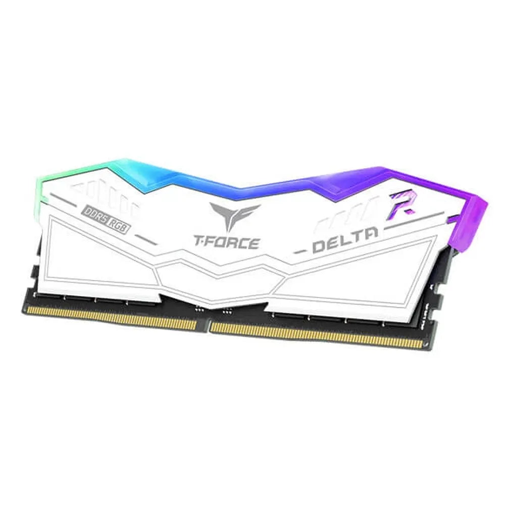 TEAMGROUP T-Force Delta RGB 16GB ( 16GB x 1 ) 5200MHz DDR5 RAM (White) ( CL40 )
