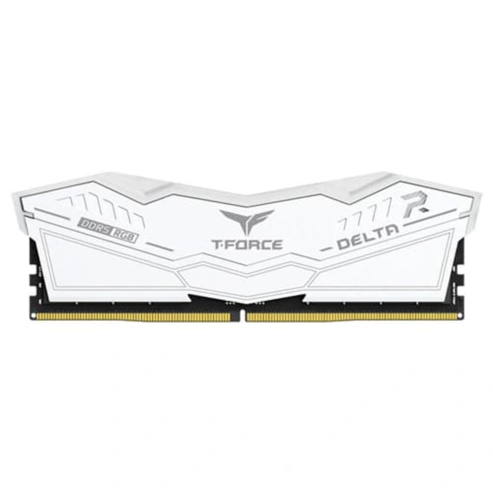 TEAMGROUP T-Force Delta RGB 16GB ( 16GB x 1 ) 6000MHz DDR5 RAM ( White ) ( CL38 )