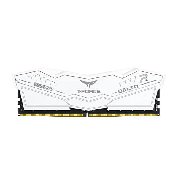 TEAMGROUP T-Force Delta RGB 32GB ( 16GBx2 ) 5200MHz DDR5 RAM (White) ( CL40 )
