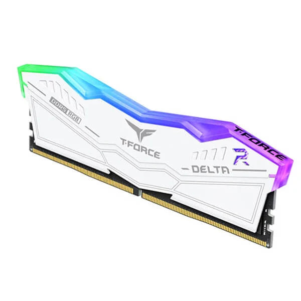 TEAMGROUP T-Force Delta RGB 32GB ( 16GB x 2 ) 6400MHz DDR5 RAM ( White ) ( CL40 )