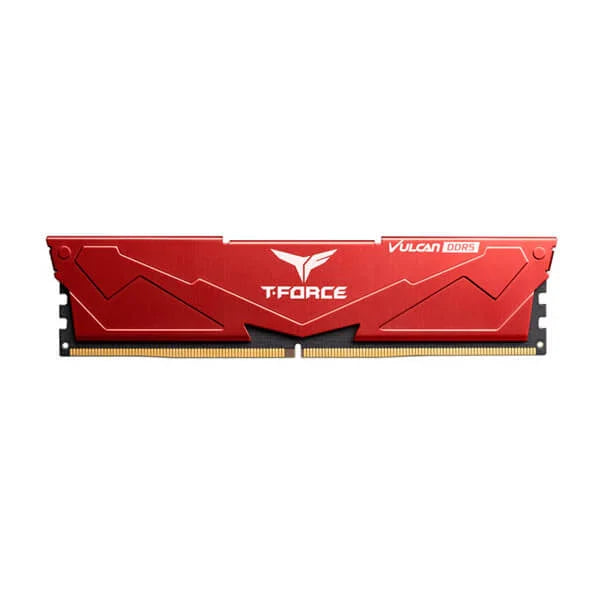 TEAMGROUP T-Force Vulcan 16GB ( 16GBx1 ) 5200MHz DDR5 RAM ( Red ) ( CL40 )