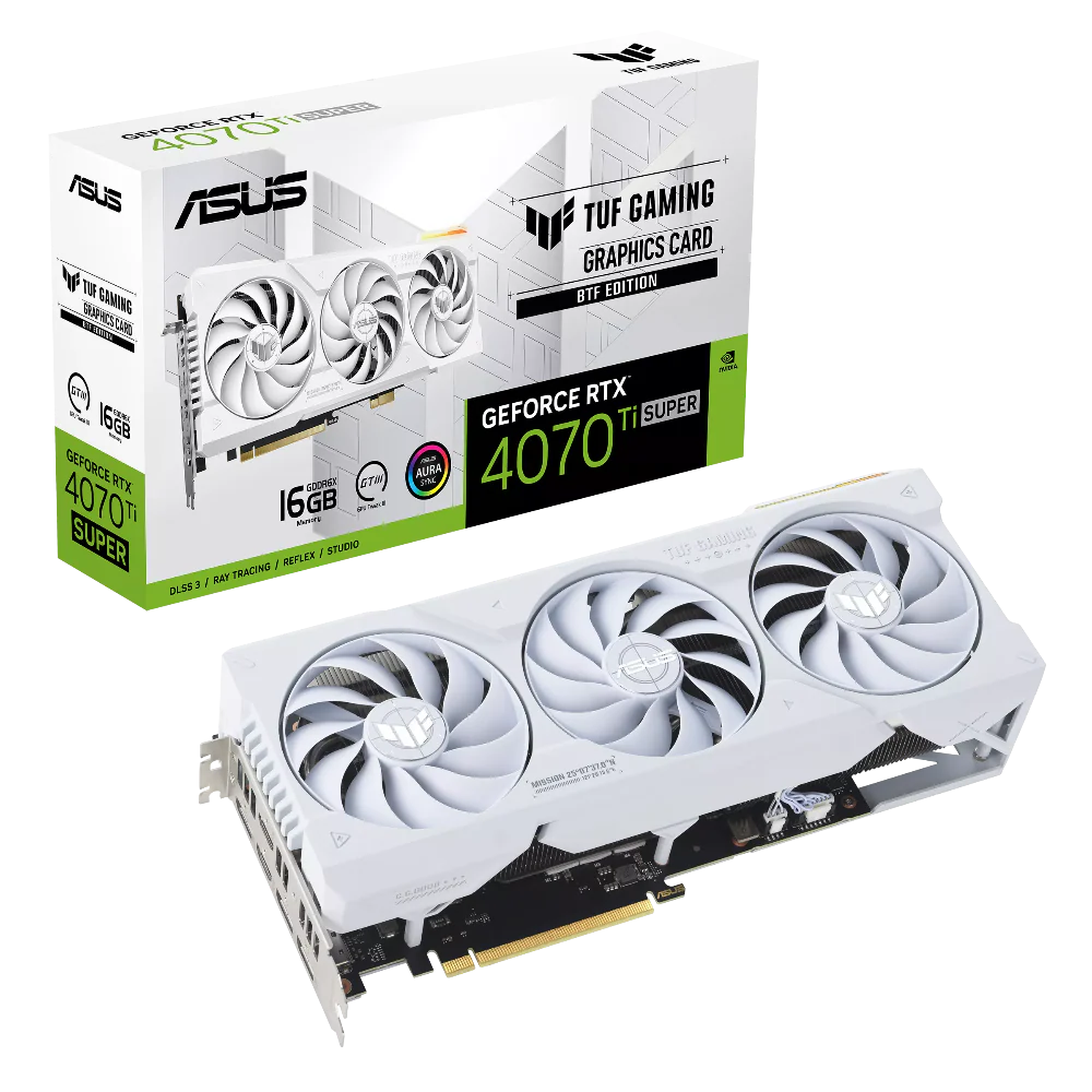 ASUS TUF Gaming RTX 4070 Ti Super BTF White 16GB Nvidia Graphics Card
