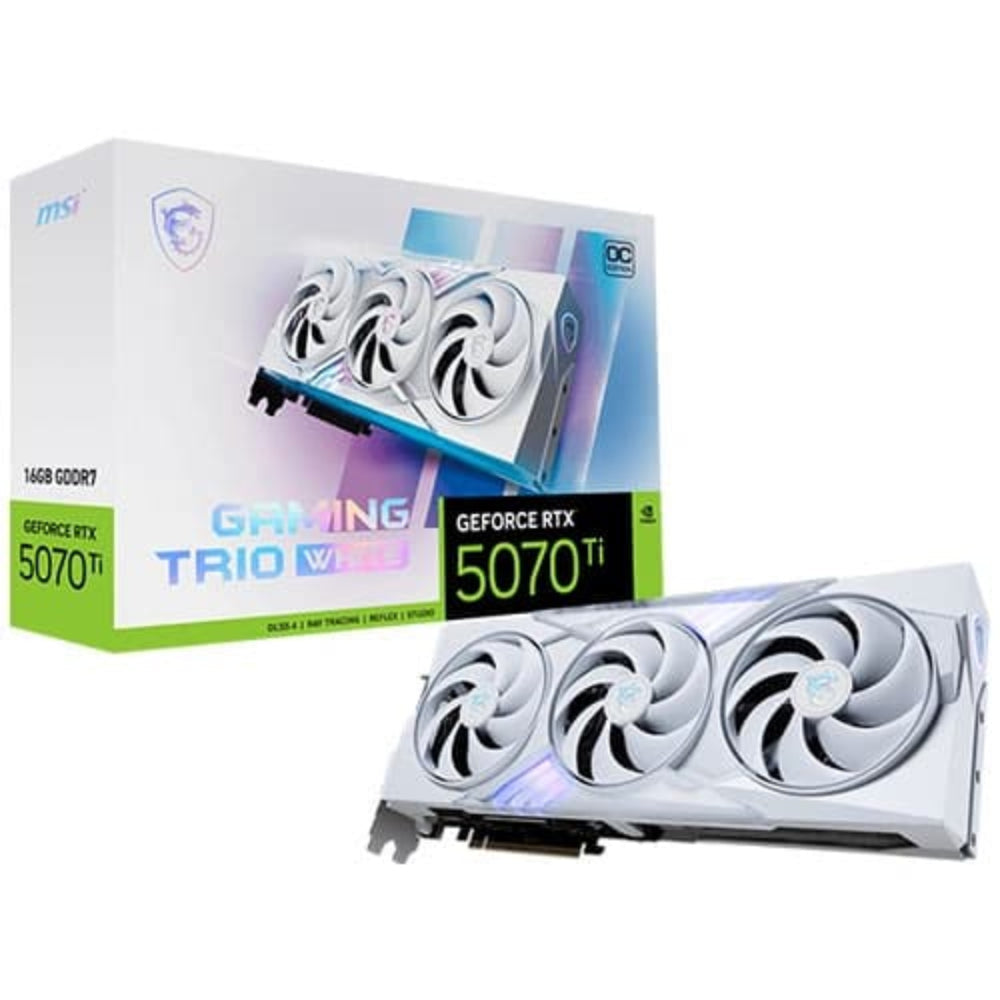 MSI GeForce RTX 5070 Ti Gaming Trio OC White 16GB Nvidia Graphic Card