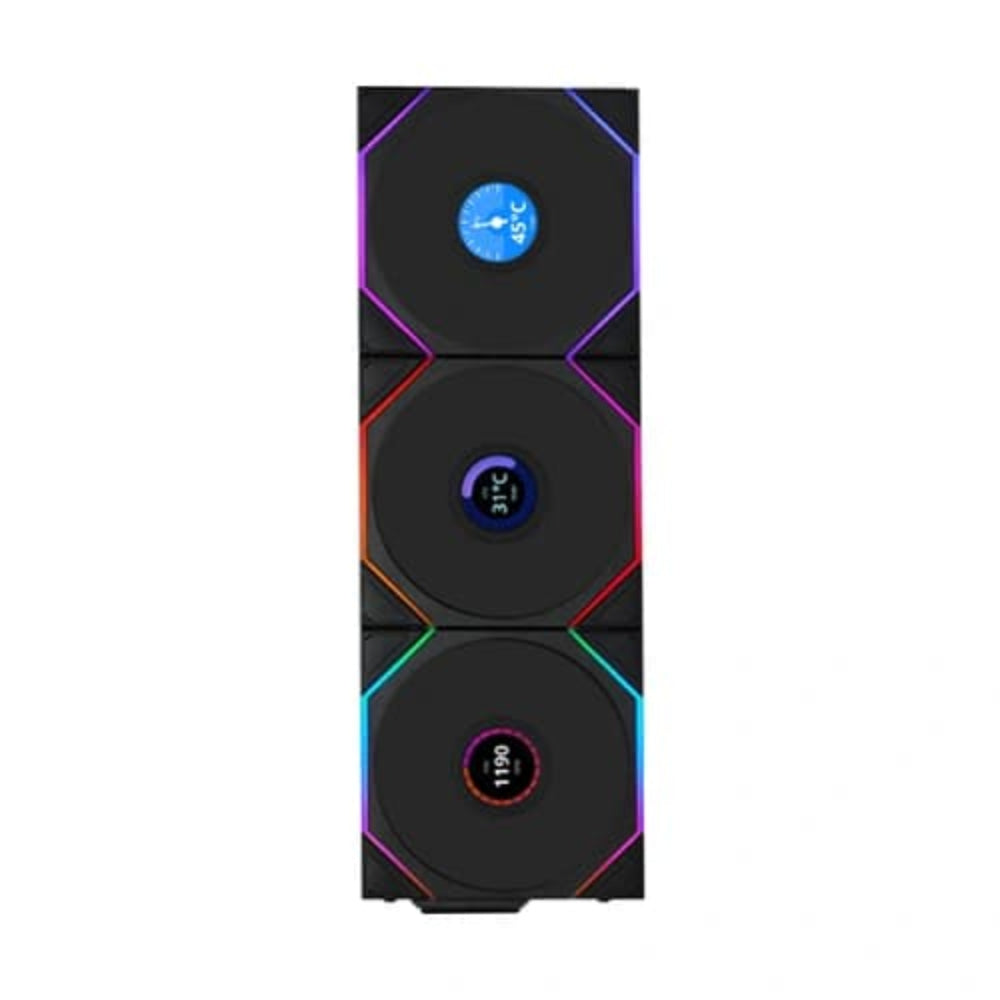 LIAN LI Uni Fan TL120mm Wireless ARGB Cabinet Fan (Black) (Triple Pack)