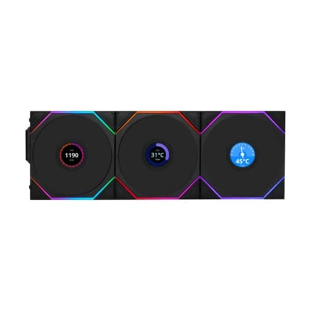LIAN LI Uni Fan TL120mm Wireless ARGB Cabinet Fan (Black) (Triple Pack)