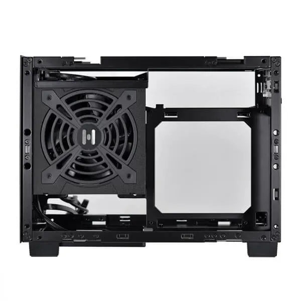 LIAN LI Q58X4 ITX Mini Tower Cabinet With PCIe 4.0 Riser Cable (Black)