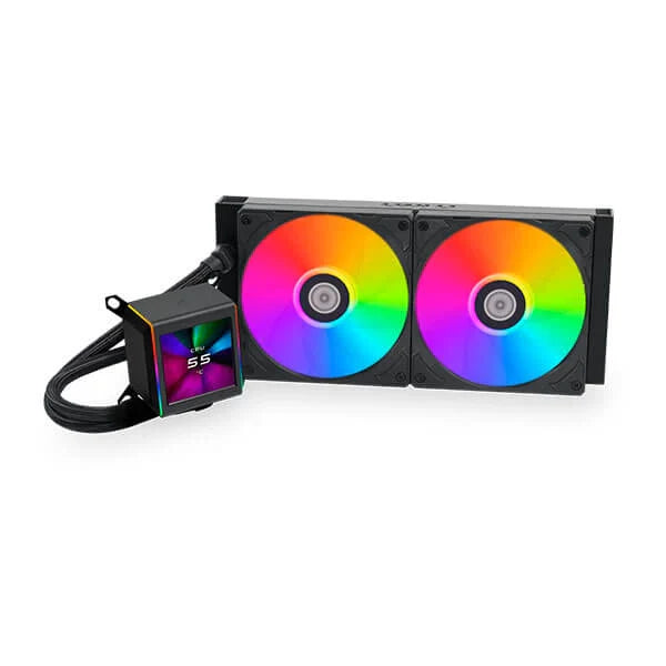 LIAN LI Galahad II LCD ARGB 280mm CPU Liquid Cooler (Black)