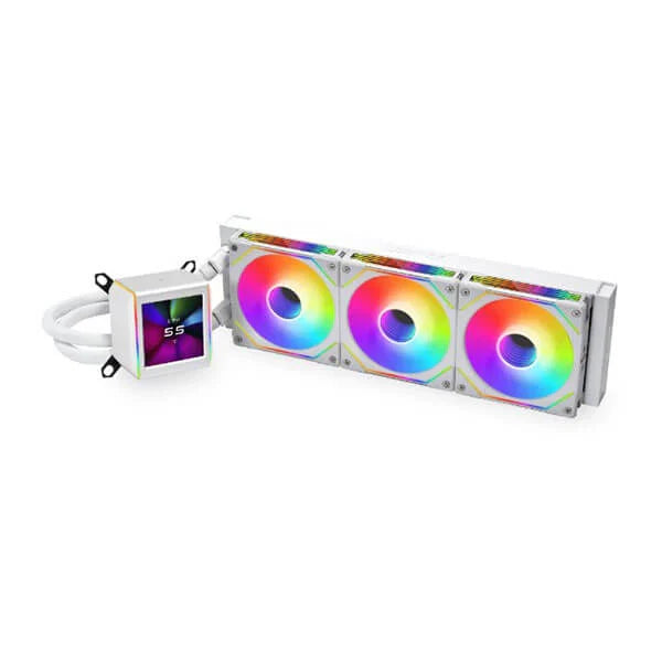LIAN LI Galahad II LCD SL-INF ARGB 360mm CPU Liquid Cooler (White)