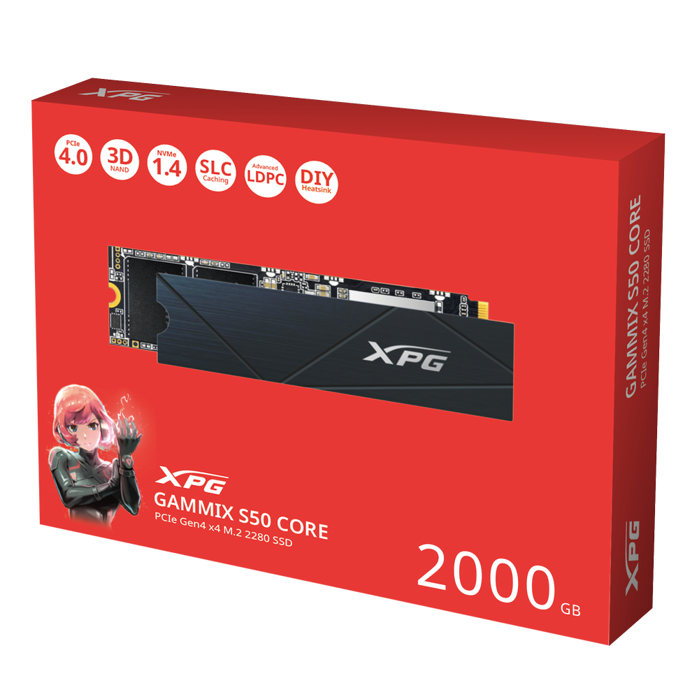 ADATA XPG GAMMIX S50 CORE 2TB M.2 NVME Gen4 Solid State Drive (SSD)