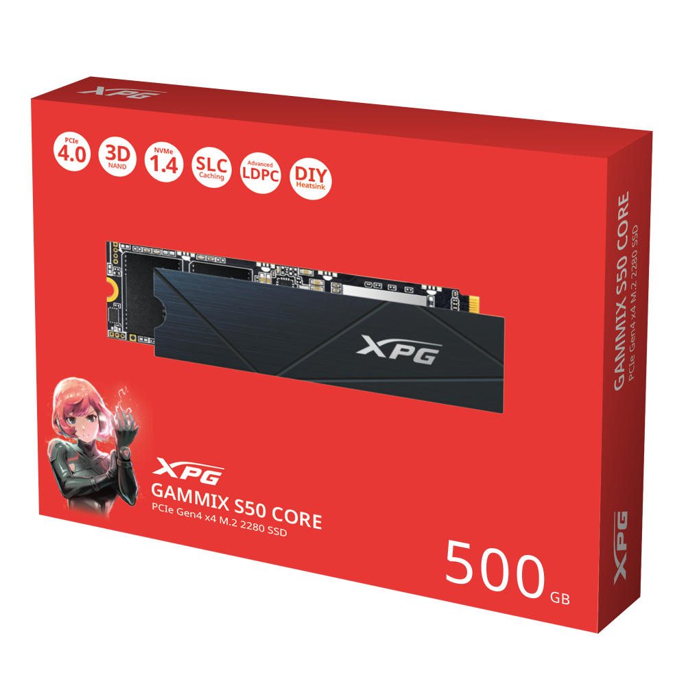ADATA XPG Gammix S50 Core 500GB M.2 NVME Gen4 Solid State Drive ( SSD )