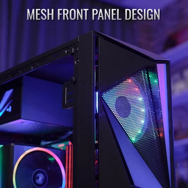 AEROCOOL Glider Cosmo ATX Mid Tower Cabinet (Black)