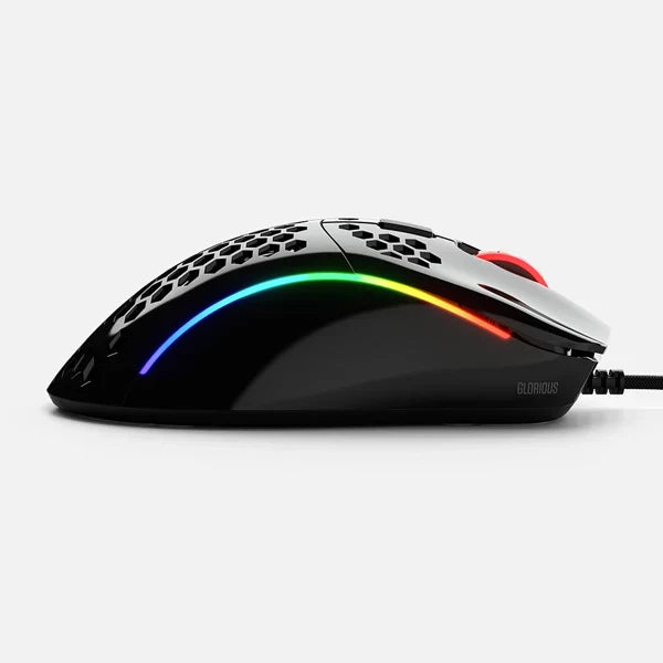 GLORIOUS Model D Wired Ergonomic Gaming Mouse ( GLO-MS-DW-MB ) ( 12000DPI / 6 Macro Buttons ) ( Glossy Black )