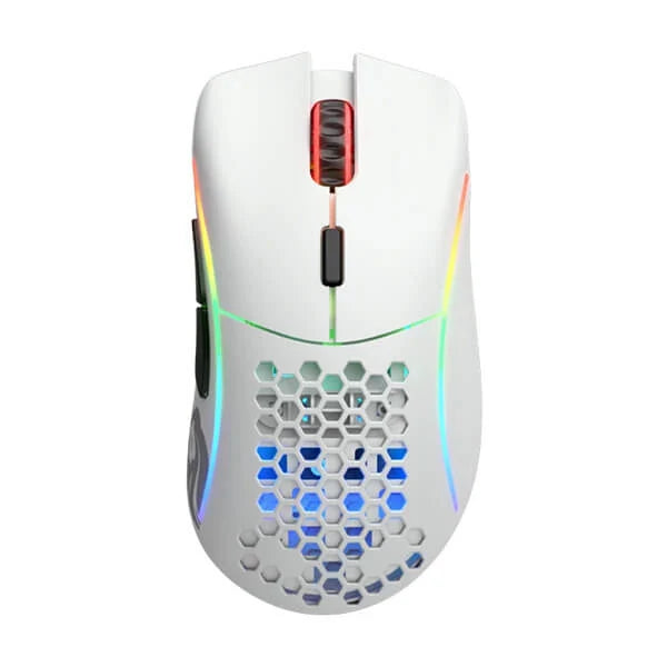 GLORIOUS Model D Minus Wireless Ergonomic Gaming Mouse ( 19000DPI / 6 Macro Buttons ) ( Matte White )