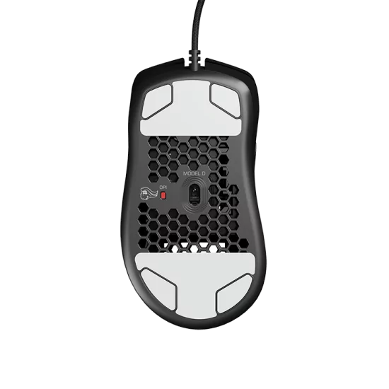 GLORIOUS Model D Wired Ergonomic Gaming Mouse ( GLO-MS-DW-MB ) ( 12000DPI / 6 Macro Buttons ) ( Glossy Black )