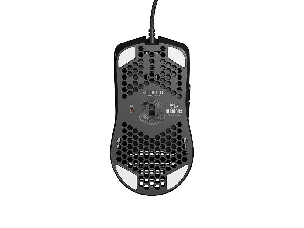 GLORIOUS Model O Wired Ambidextrous Gaming Mouse ( 12000DPI / 6 Macro Buttons ) ( Glossy Black )