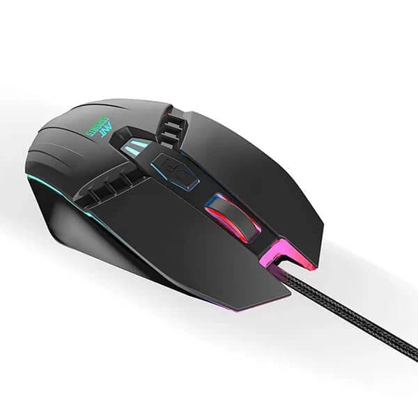 ANT ESPORTS GM50 Wired Ambidextrous Optical Gaming Mouse ( GM50 ) ( 3600DPI / 6 Macro Buttons ) ( Black )