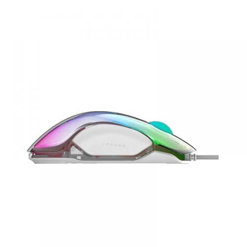 ANT ESPORTS GM610 Crystal Wired Ambidextrous RGB Gaming Mouse ( GM610-RGB ) ( 12800DPI / 7 Macro Buttons ) ( White )