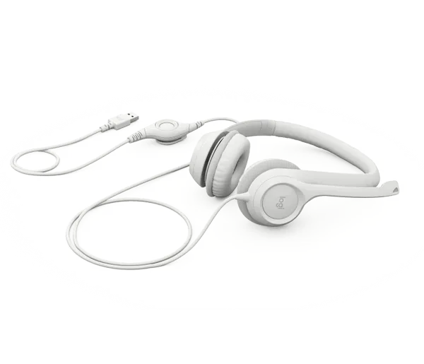 LOGITECH H390 RGB Wired Stereo Gaming Headphone ( Off-White ) ( Pc / Mobile / Mac / Xbox )