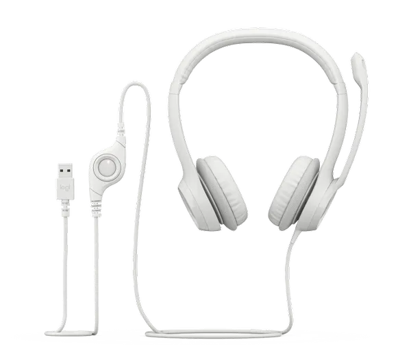 LOGITECH H390 RGB Wired Stereo Gaming Headphone ( Off-White ) ( Pc / Mobile / Mac / Xbox )