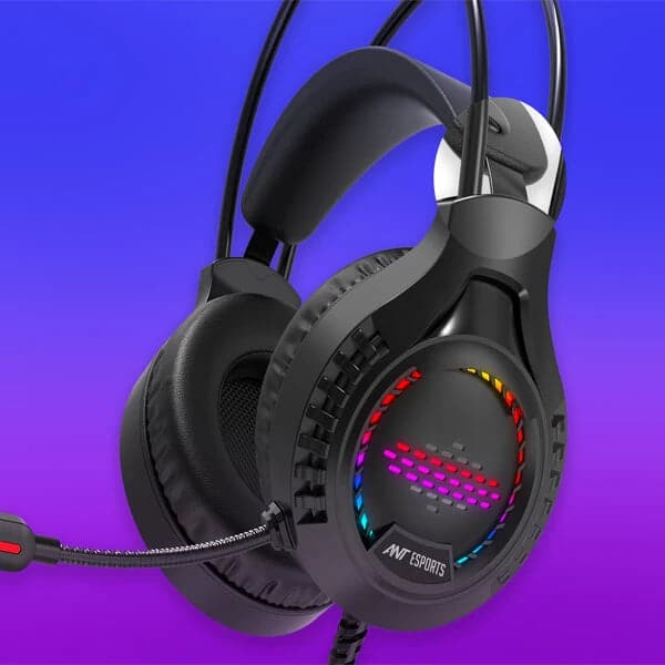 ANT ESPORTS H650 RGB 3.5mm Wired Gaming Headphone ( Black ) ( PC / Playstation / Mobile / Xbox )