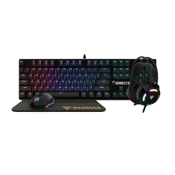 GAMDIAS Hermes E1B Full Size Semi Mechanical Wireless Gaming Keyboard ( Black )