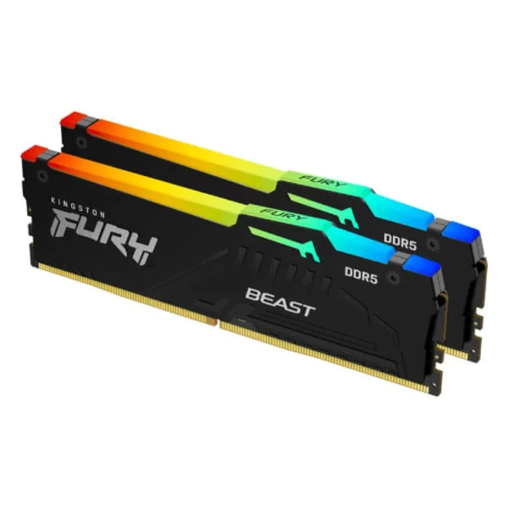 KINGSTON Fury RGB 64GB (32GBx2) 6000MHz DDR5 RAM (Black) ( CL30 )