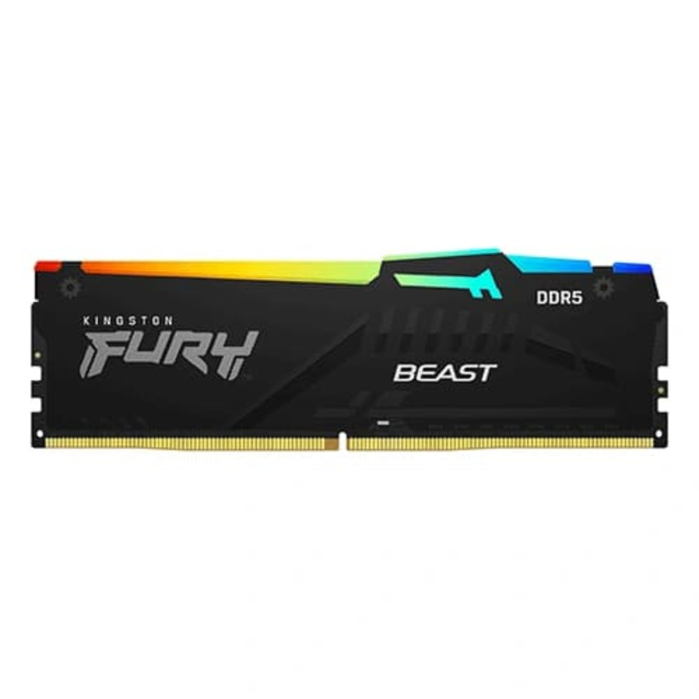 KINGSTON Fury Beast RGB 16GB ( 16GB x 1 ) 6000MHz DDR5 RAM ( Black ) ( CL36 )