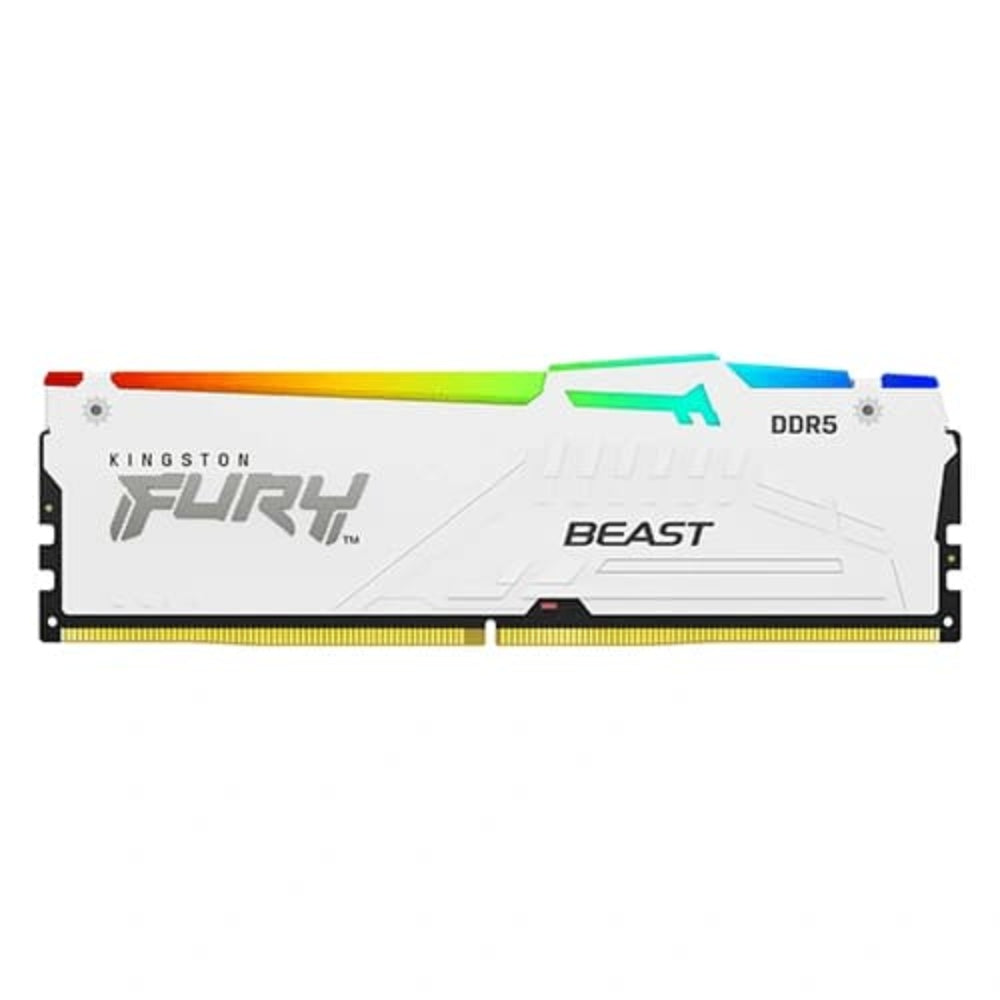 KINGSTON Fury Beast RGB 16GB ( 16GB x 1 ) 6000MHz DDR5 RAM ( White ) ( CL36 )