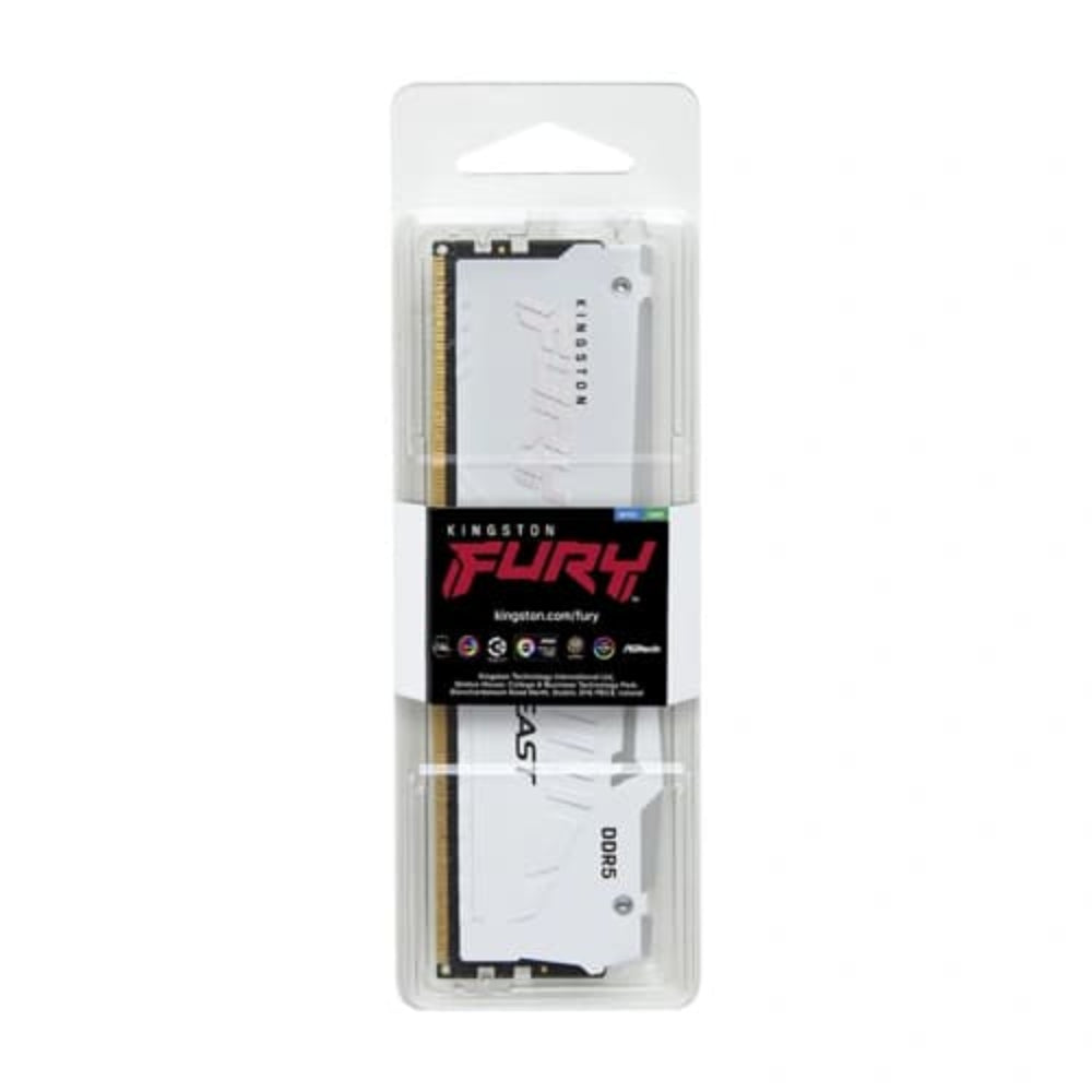 KINGSTON FURY Beast RGB 32GB ( 32GB x1 ) 6000MHz DDR5 RAM ( White ) ( CL36 )