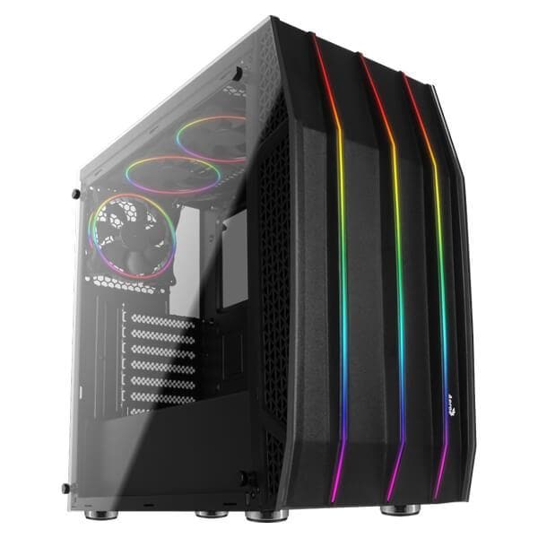 AEROCOOL Klaw ARGB ATX Mid Tower Cabinet (Black)